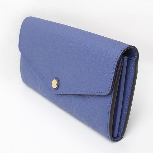 Louis Vuitton Monogram Emplant Leather Long Wallet Blue - Picture 4 of 9